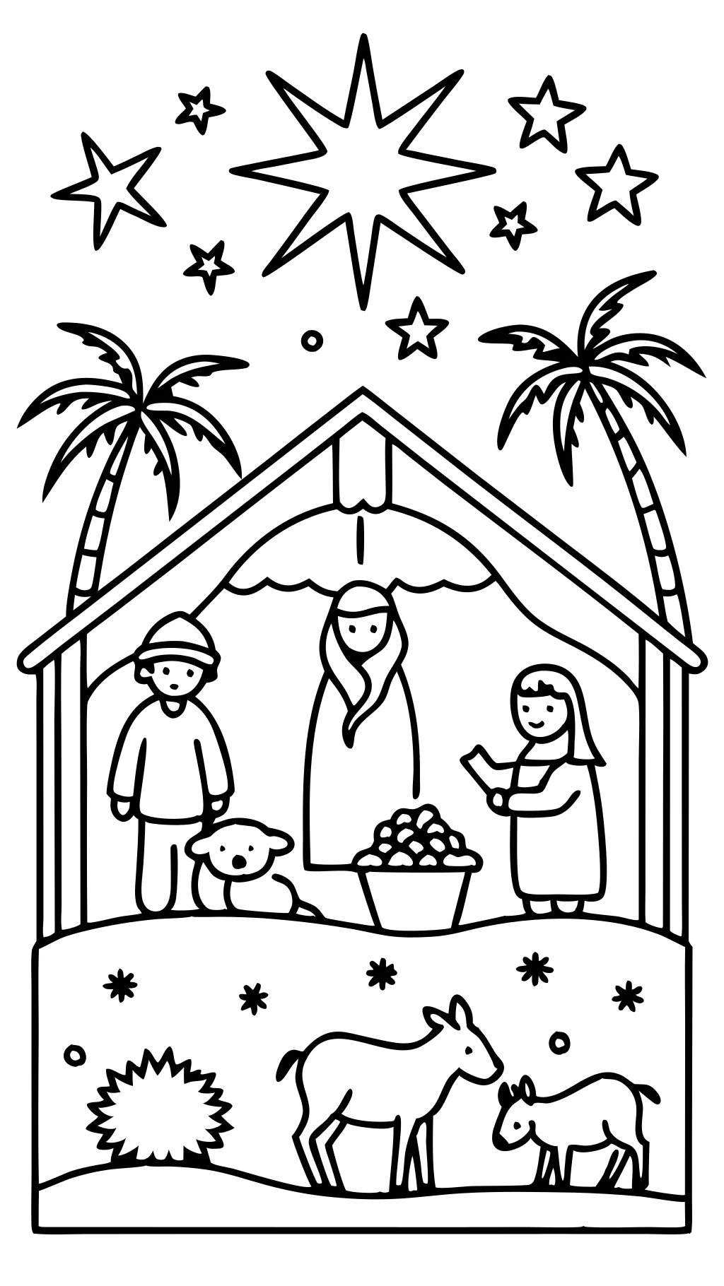 free nativity coloring pages